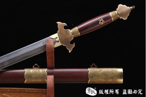 百炼花纹钢烧刃手工清剑 查长伟作品