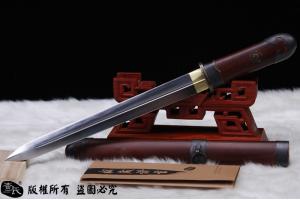 素装精品小唐剑-花纹钢烧刃