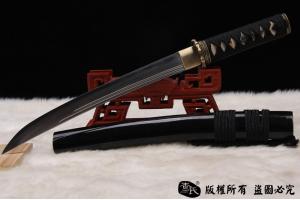 12寸君子武士短刃-花纹钢烧刃