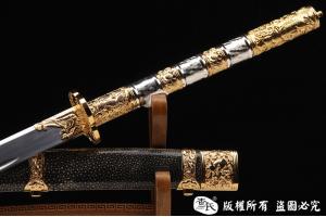 镀金精品康熙战刀