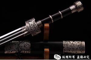 纯银手工镂空雕刻汉剑