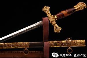1871年美国共济会圣殿骑士佩剑-精品级