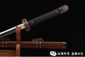 百炼钢鱼皮柄诸刃唐刀