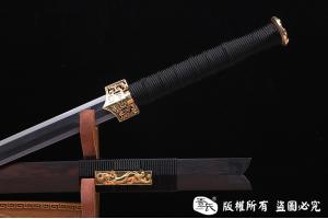 草钢经镀金八面汉剑 查长伟作品