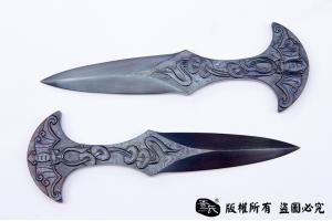 财源广进 手工雕刻茶剑