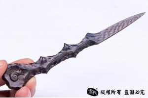 蜗牛人生 手工雕刻茶剑