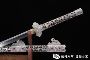 传世瑞兽镀银唐刀
