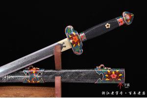 景泰蓝毛铁夹钢宝剑