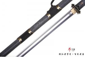西汉镂空错银铁剑-高难度一体-孤品