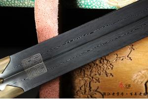 手工雕刻铜装太极武术剑