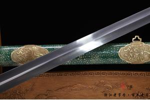 手工雕刻铜装太极武术剑