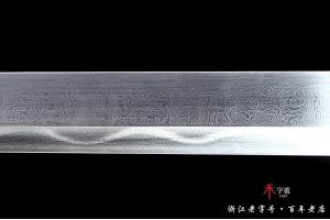 石纹雕刻素装唐横刀-水墨传世版本