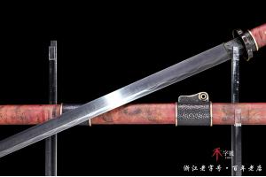 石纹雕刻素装唐横刀-水墨传世版本