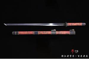 石纹雕刻素装唐横刀-水墨传世版本